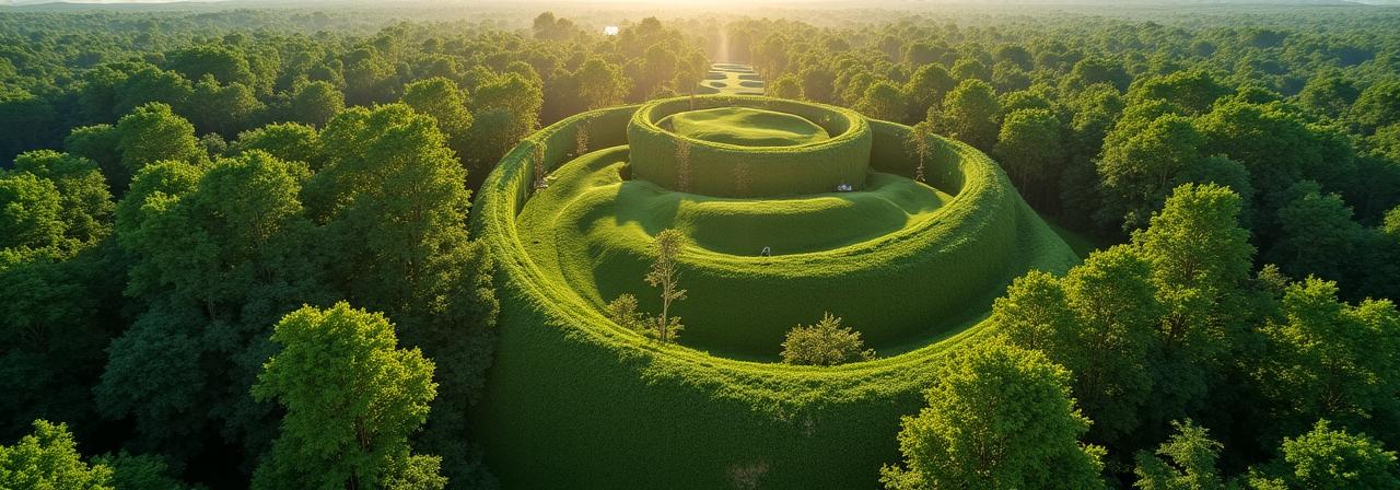 Vue aérienne d'une forêt gérée durablement illustrant la structure et la loi de la nature