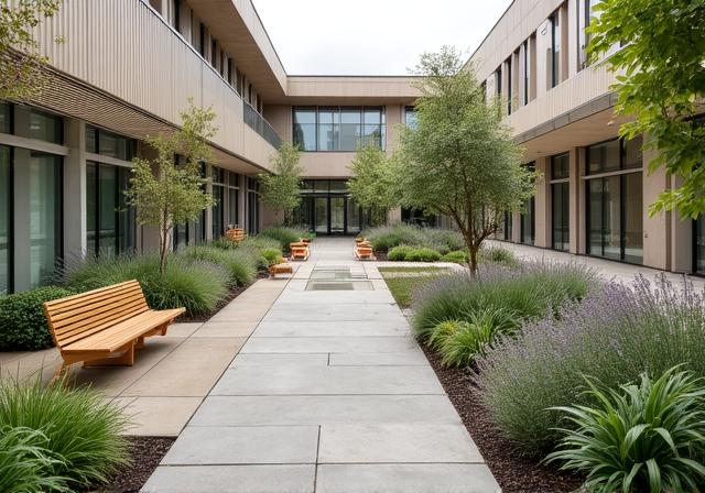 Patio thérapeutique hospitalier
